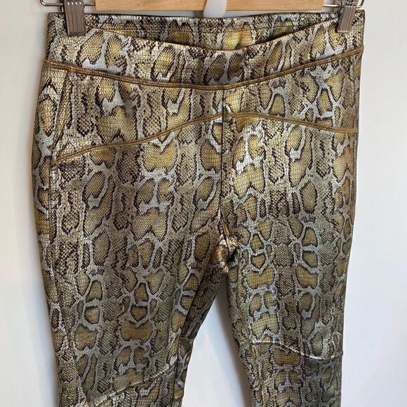 Free People Gold Snake Skin Print Leggings - Picture 7 of 13
